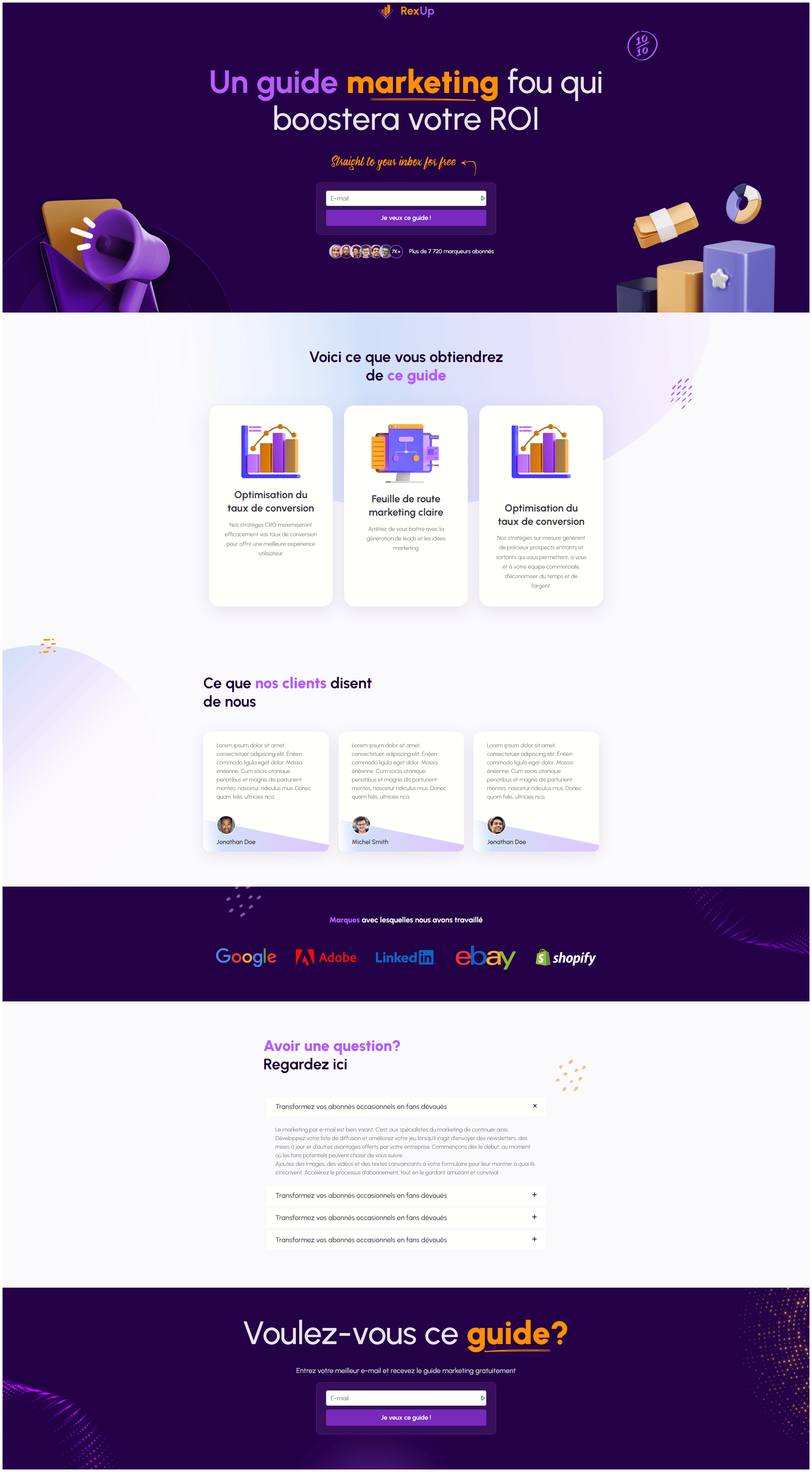 créer des leads pour une agence de marketing Ultimat Concept création de tunnels de vente