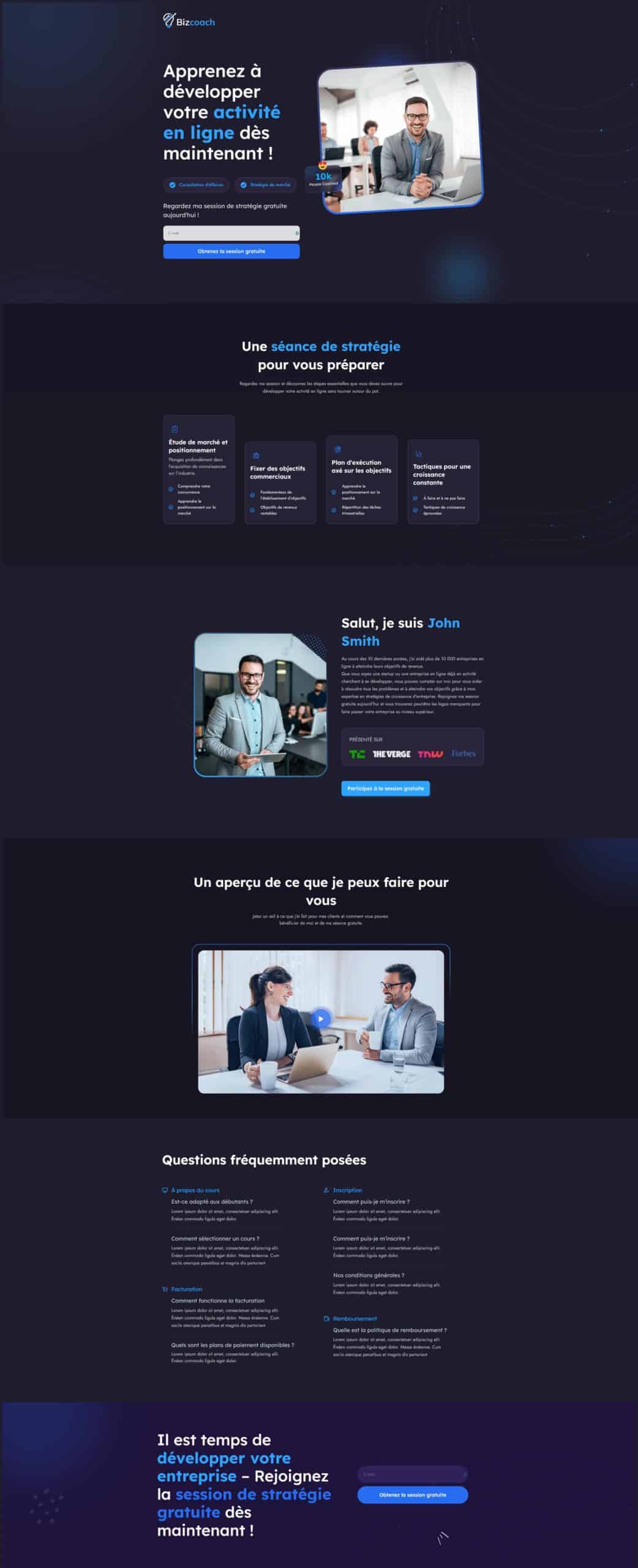 création d'un tunnel de vente pour développer votre activité en ligne avec Ultimat Concept