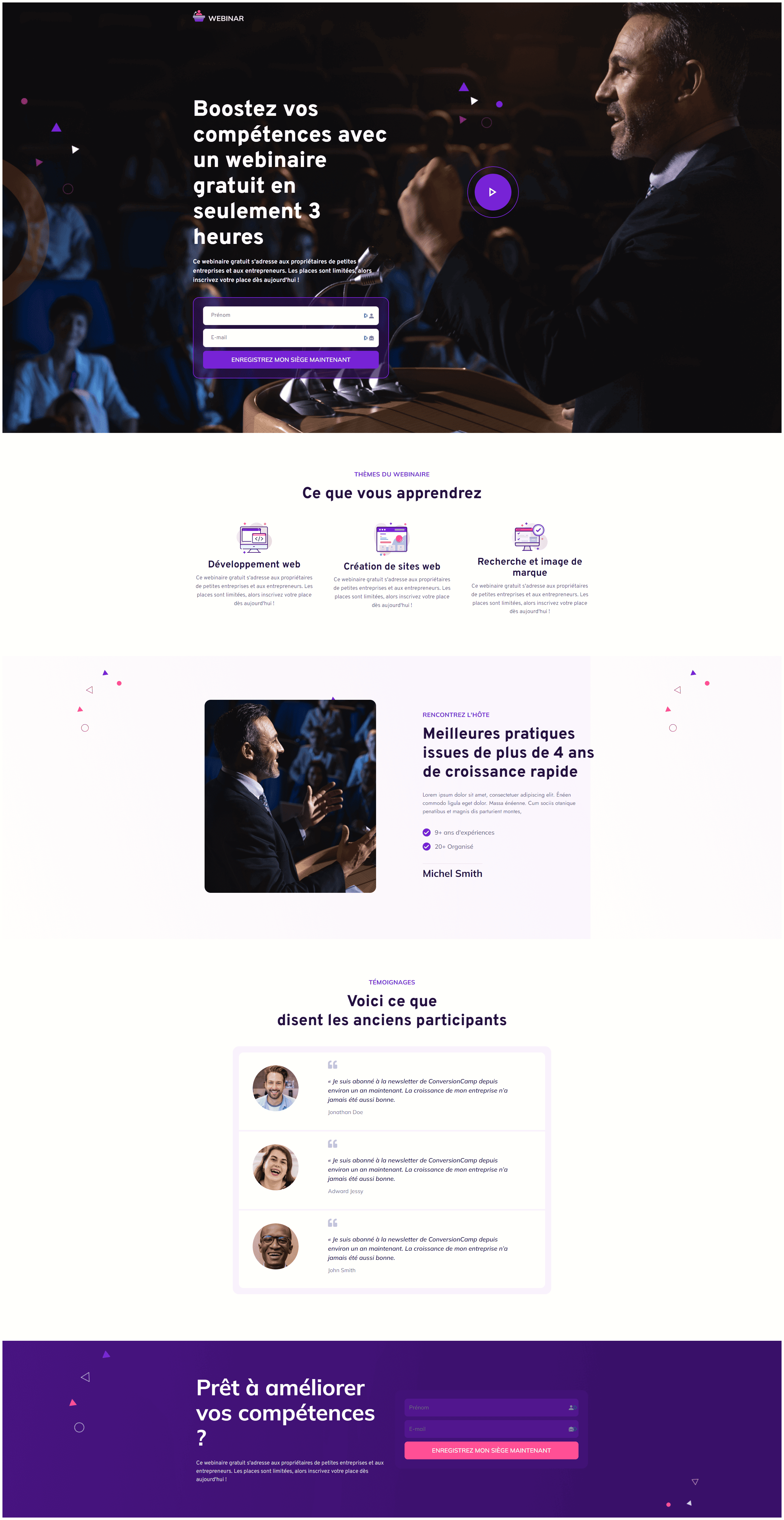 créer de leads pour du webinar numérique avec Ultimat Concept création de tunnels de vente